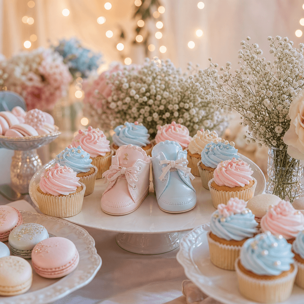 Masă dulce pastel pentru botez
